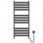 Полотенцесушитель Largo 500х1200 Sensor правый с таймером, чёрный муар