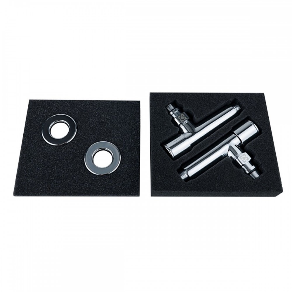 Кран угловой удлиненный для полотенцесушителей Raftec 1/2x1/2 Chrome, 2шт. Кран угловой удлиненный для полотенцесушителей Raftec 1/2x1/2 Chrome, 2шт.