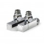 Кран угловой для полотенцесушителей Raftec Quadro 1/2x1/2 Chrome,2шт.