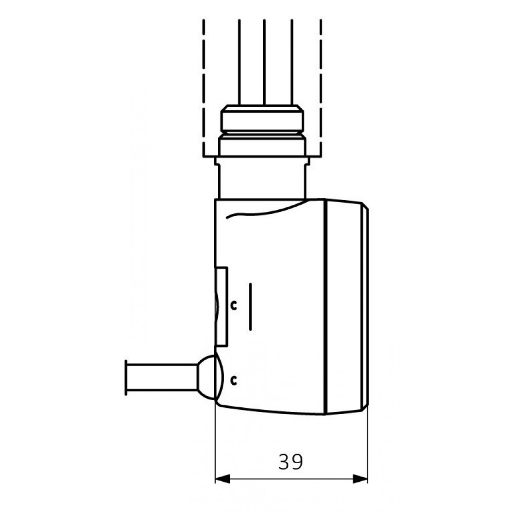 ТЭН для полотенцесушителя TERMA MOA 300W, золото