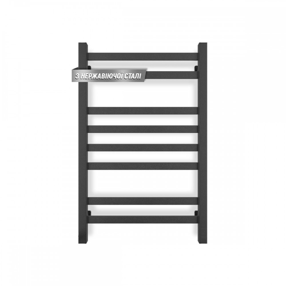 Водяной полотенцесушитель Авангард 500х800, чёрный муар