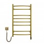 Нержавеющий полотенцесушитель электрический NAVIN Камелия 480х800 Sensor, золото, левый