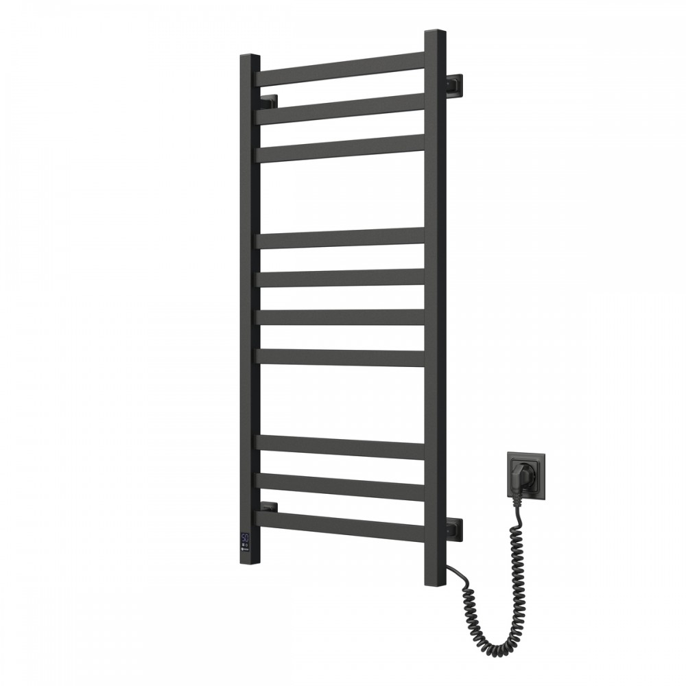 Полотенцесушитель Авангард 480х1000 Sensor правый с таймером, чёрный муар