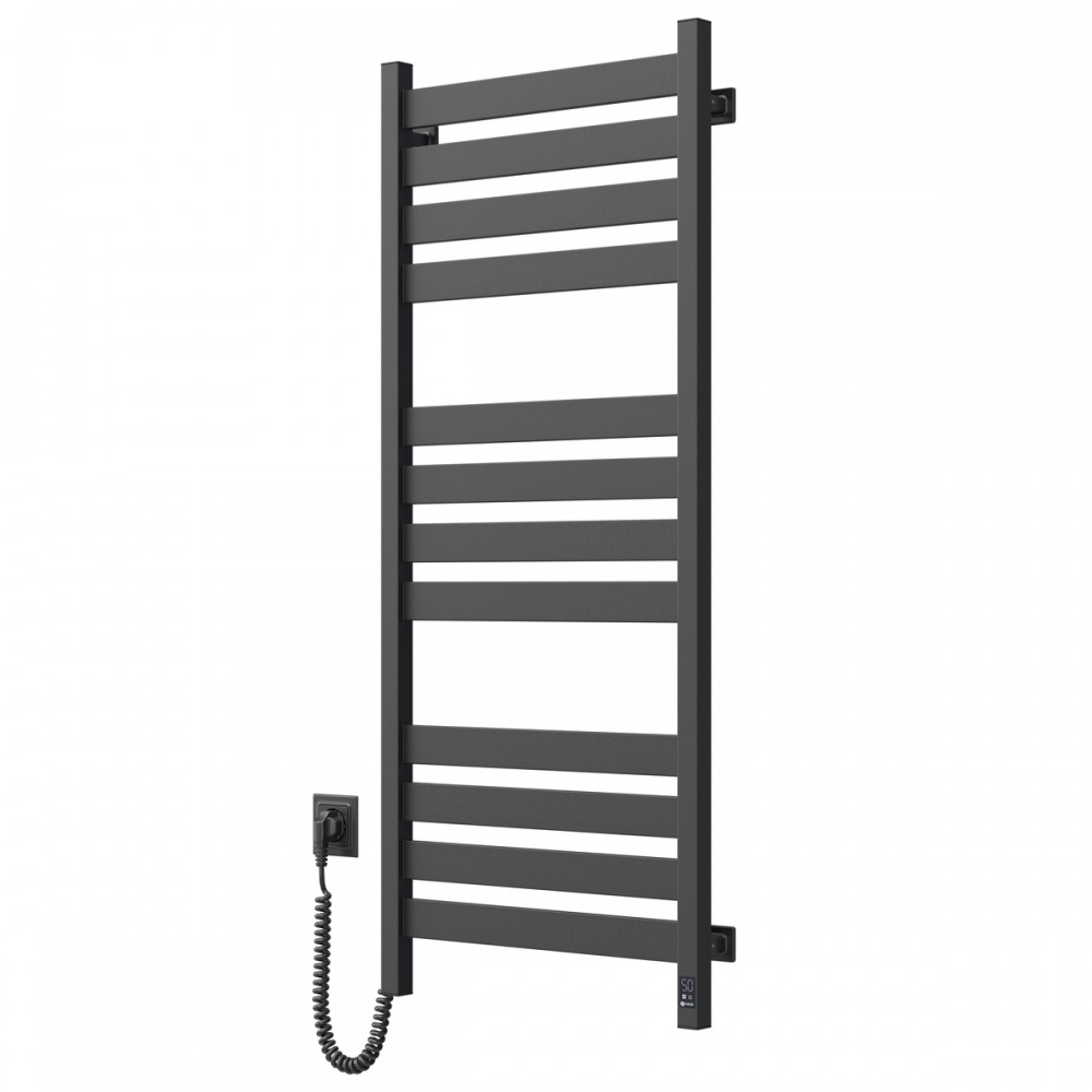 Полотенцесушитель Largo 500х1200 Sensor левый с таймером, чёрный муар