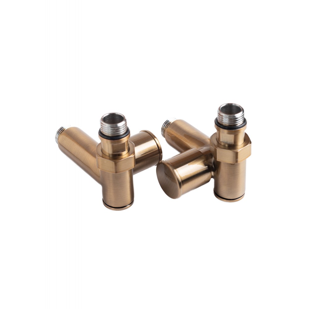 Кран угловой под ТЭН 1/2"х1/2", бронза, 2шт.