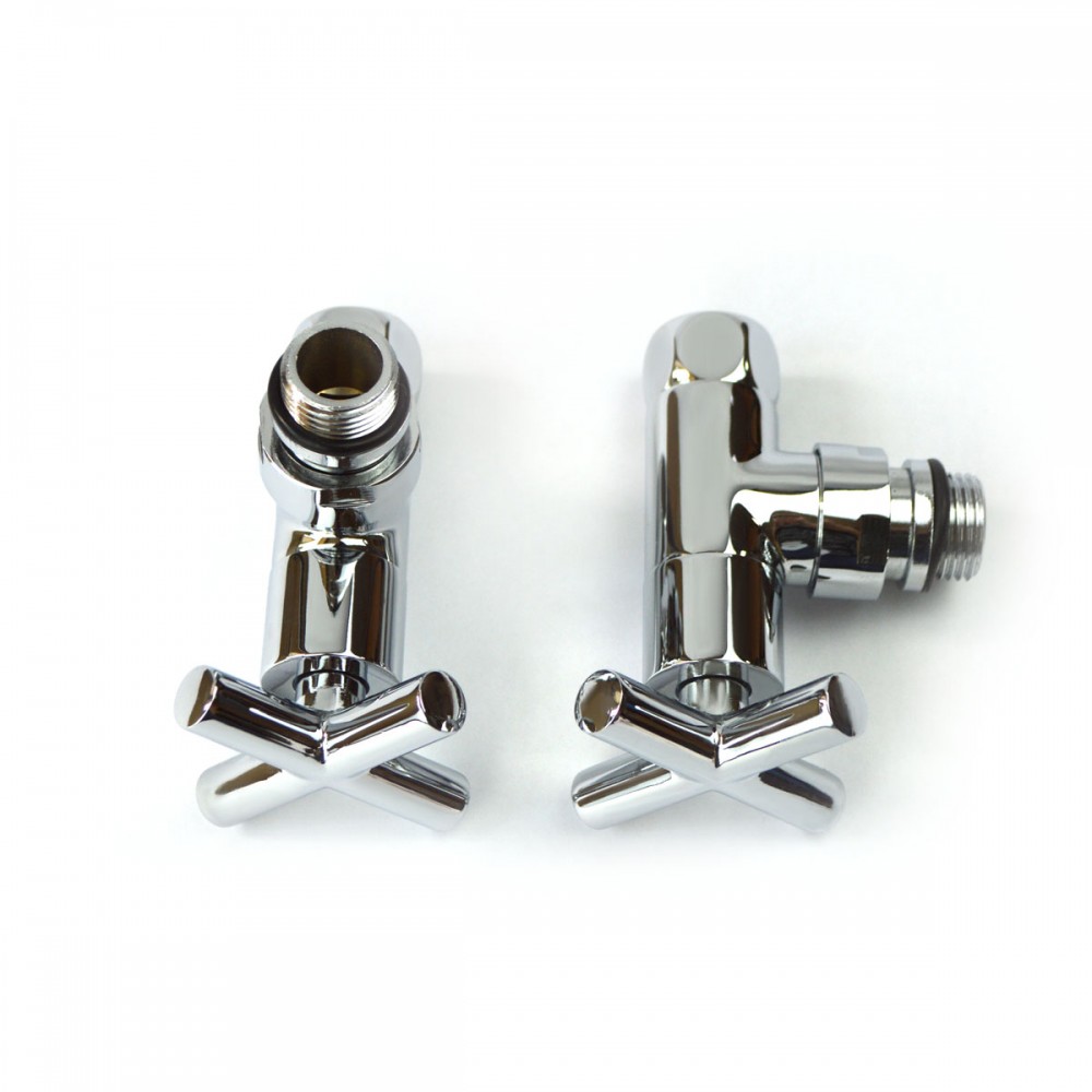 Кран угловой для полотенцесушителей Raftec Premium 1/2x1/2 Chrome, 2шт.