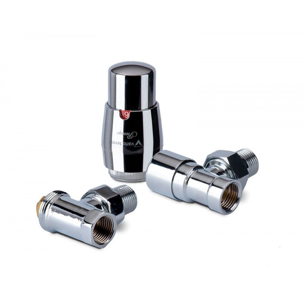 Комплект вентилів термостатичний Vario Term ROYAL, кутовий, хром