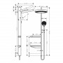 Душова система прихованого монтажу HANSGROHE Rainfinity Showerpipe 26842000