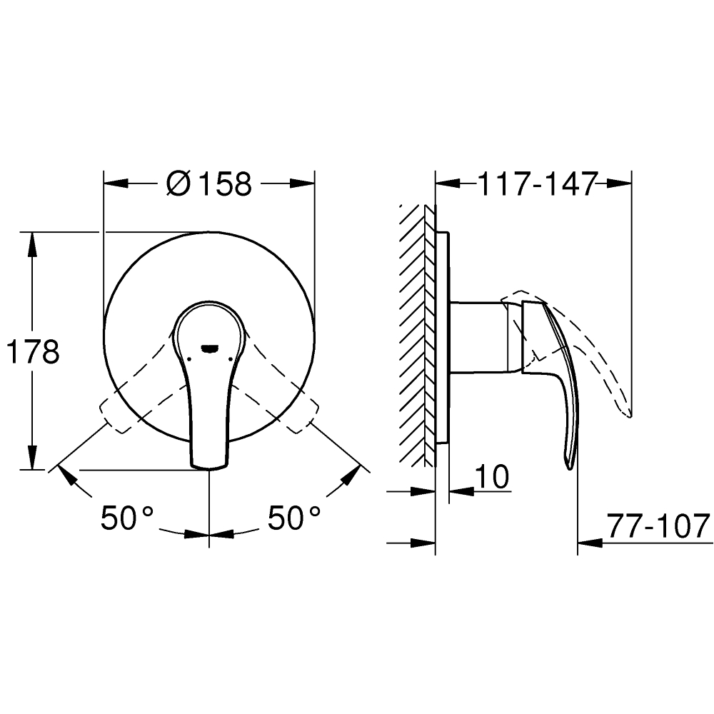 Смеситель для душа GROHE Eurosmart 24042002