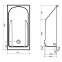 Ванна акрилова прямокутна KOLO COMFORT PLUS 190x90 см, з ручками, з ніжками