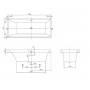 Ванна в комплекте с ножками VILLEROY & BOCH SQUARO 180*80 см
