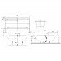 Ванна с ножками, с комплектом слив/перелив VILLEROY & BOCH SQUARO EDGE 12 190*90 см