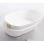 Ванна окрема кам'яна VOLLE Solid surface 163*75*53 см з поличкою